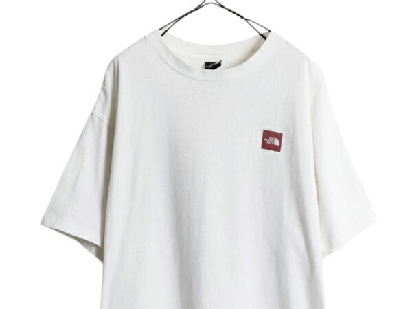 90s USA製 ノースフェイス 両面 プリント Tシャツメンズ XL オールド アウトドア イラスト グラフィック シングルステッチ 大きいサイズ 白
