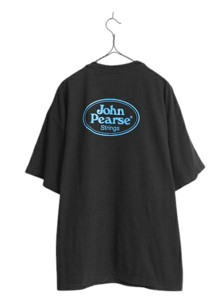 90s USA製 企業 アート イラスト 両面 プリント Tシャツ メンズ XL / オールド グラフィック ヘビーウェイト 大きいサイズ ブラック 企業物