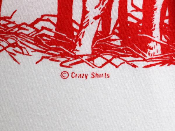 90s USA製 ブタ イラスト 両面 プリント Tシャツ メンズ レディース M / オールド 豚 アニマル キャラクター Crazy Shirt シングルステッチ