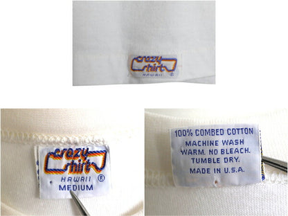90s USA製 ブタ イラスト 両面 プリント Tシャツ メンズ レディース M / オールド 豚 アニマル キャラクター Crazy Shirt シングルステッチ