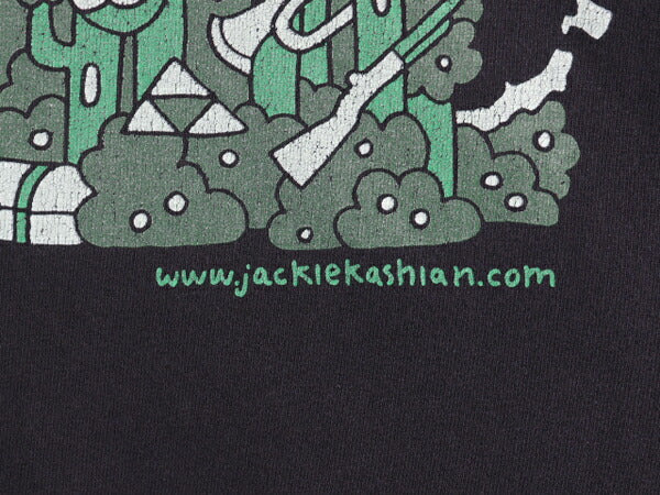 90s USA製 キャラクター アート イラスト プリント Tシャツ メンズ L オールド グラフィック パロディ シングルステッチ ヘビーウェイト 黒