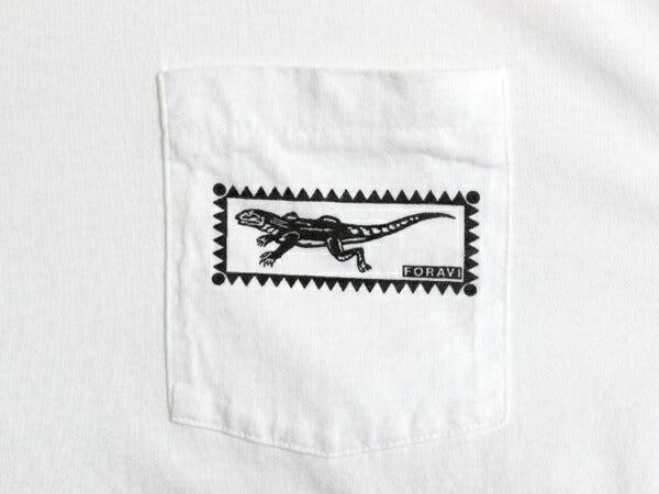 80s USA製 トカゲ イラスト プリント ポケット付き Tシャツ メンズ XL / オールド ポケT グラフィック シングルステッチ 大きいサイズ 白