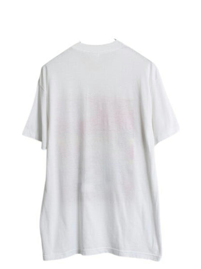 80s USA製 ジョーク アート イラスト プリント Tシャツ メンズ L / 古着 ヴィンテージ グラフィック シングルステッチ カットソー ホワイト
