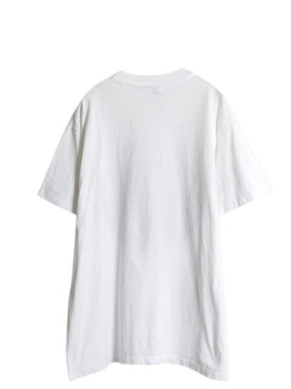 90s USA製 アニマル アート プリント Tシャツ メンズ L / オールド メッセージ イラスト グラフィック シングルステッチ ヘビーウェイト 白