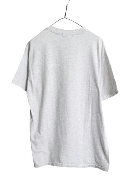 90s USA製 ジョーク メッセージ プリント Tシャツ メンズ L オールド グラフィック イラスト シングルステッチ ヘビーウェイト 当時物 灰