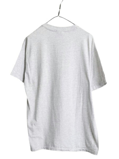 90s USA製 ジョーク メッセージ プリント Tシャツ メンズ L オールド グラフィック イラスト シングルステッチ ヘビーウェイト 当時物 灰