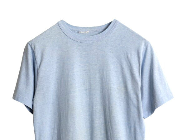 80s USA製 アディダス レインボー トレフォイル 半袖 Tシャツ メンズ M 程 ヴィンテージ バックプリント グラフィック シングルステッチ 青