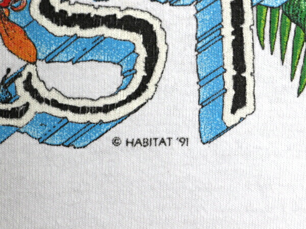 90s アニマル アート 両面 プリント Tシャツ メンズ XXL 程/ 古着 オールド 当時物 イラスト グラフィック シングルステッチ 大きいサイズ