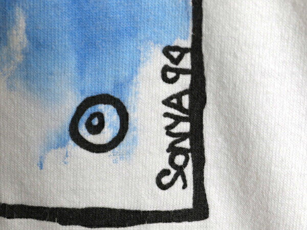 90s USA製 ネコ アート プリント Tシャツ メンズ XL 古着 オールド アニマル メッセージ イラスト シングルステッチ 大きいサイズ ホワイト