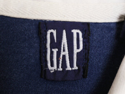 90s OLD GAP ボーダー 長袖 ラガー シャツ メンズ M 古着 旧タグ オールド ギャップ 長袖シャツ ラグビー コットン ボックス マルチカラー