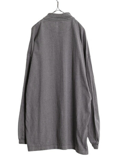 90s OLD GAP 長袖 ポロシャツ メンズ XL オールド ギャップ 長袖シャツ ラガーシャツ 素材 ヘビーウェイト 無地 旧タグ 厚手 大きいサイズ