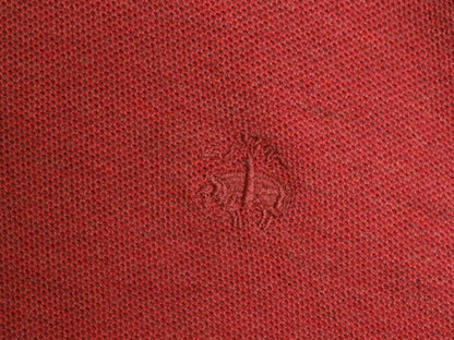 ブルックスブラザーズ 鹿の子 長袖 ポロシャツ メンズ L 古着 BROOKS BROTHERS 長袖シャツ コットン ワンポイント スリム フィット エンジ