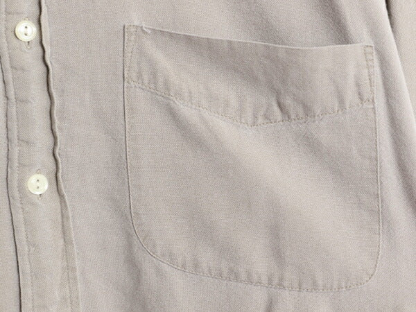 90s OLD GAP オックスフォード 長袖 ボタンダウン シャツ メンズ XL 無地 オールド ギャップ コットン ポケット付き 大きいサイズ ベージュ
