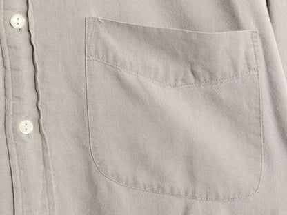 90s OLD GAP オックスフォード 長袖 ボタンダウン シャツ メンズ XL 無地 オールド ギャップ コットン ポケット付き 大きいサイズ ベージュ