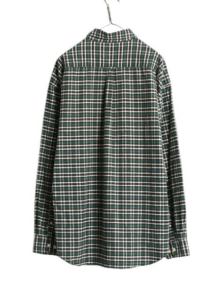 90s OLD GAP オックスフォード チェック 長袖 シャツ メンズ XL 古着 オールド ギャップ コットン ポケット付き 大きいサイズ マルチカラー