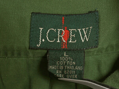 90s J CREW ボタンダウン 長袖 コットン シャツ メンズ L / 古着 オールド 旧タグ ジェイクルー ワイシャツ 無地 BD ポケット付き Yシャツ