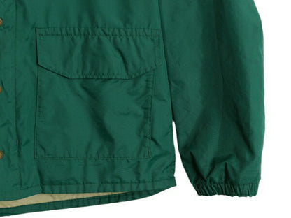 70s 80s エディーバウアー マウンテンパーカー ジャケット メンズ L 古着 Eddie Bauer 黒タグ ヴィンテージ アウトドア ナイロン フード 緑