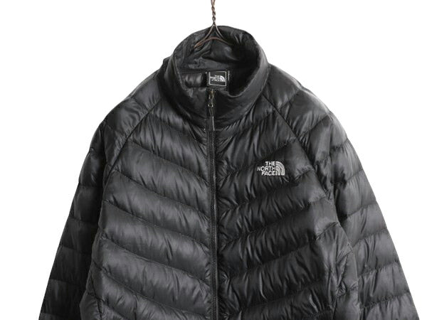 ノースフェイス ナイロン ダウン ジャケット レディース M / The North Face ジャンパー 800フィル ハイネック キルティング パッカブル 黒