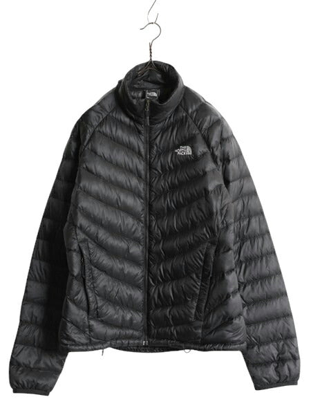 ノースフェイス ナイロン ダウン ジャケット レディース M / The North Face ジャンパー 800フィル ハイネック キルティング パッカブル 黒
