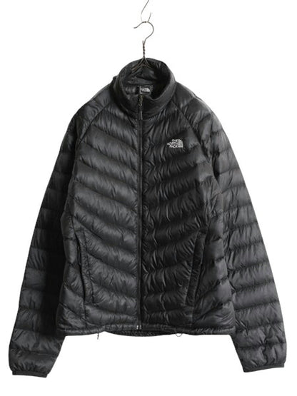 ノースフェイス ナイロン ダウン ジャケット レディース M / The North Face ジャンパー 800フィル ハイネック キルティング パッカブル 黒