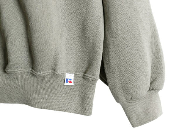 90s ラッセル ロゴ 刺繍 スウェット メンズ レディース XL / オールド RUSSELL 前V トレーナー 裏起毛 スエット 大きいサイズ クルーネック
