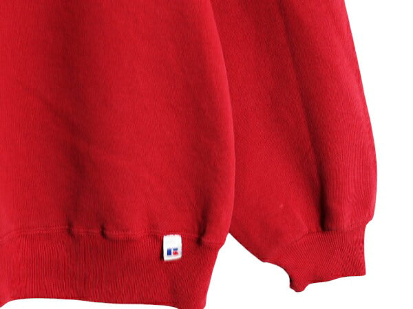 90s USA製 ラッセル 無地 スウェット メンズ レディース XL / 古着 90年代 オールド RUSSELL トレーナー 前V 裏起毛 スエット クルーネック