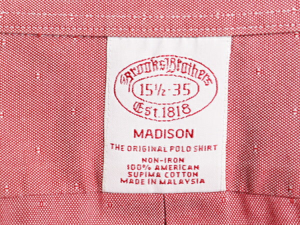 ブルックスブラザーズ 織柄入り 長袖 ボタンダウン シャツ メンズ M / Brooks Brothers ピマ コットン 長袖シャツ ワイシャツ ポケット付き