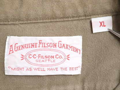 US企画 フィルソン モールスキン シャツ メンズ XL / FILSON コットン ネルシャツ シャモア 長袖シャツ ヘビーウェイト ネル 大きいサイズ