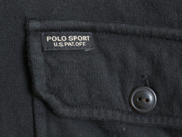 00s ポロスポーツ ラルフローレン ハーフジップ 2レイヤー 長袖 シャツ メンズ L ポロ POLO SPORT ヘビーウェイト ヴィンテージ モデル 黒