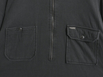 00s ポロスポーツ ラルフローレン ハーフジップ 2レイヤー 長袖 シャツ メンズ L ポロ POLO SPORT ヘビーウェイト ヴィンテージ モデル 黒