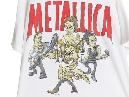 90s USA製 ★ メタリカ キャラクター イラスト プリント Tシャツ メンズ XL オールド オフィシャル 当時物 バンド ロック メタル 白 GIANT
