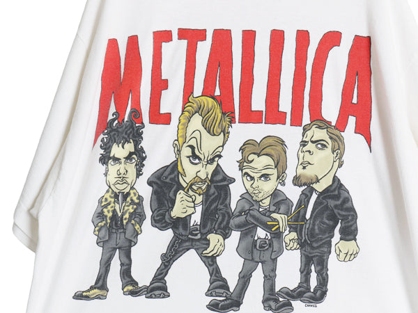 90s USA製 ★ メタリカ キャラクター イラスト プリント Tシャツ メンズ XL オールド オフィシャル 当時物 バンド ロック メタル 白 GIANT