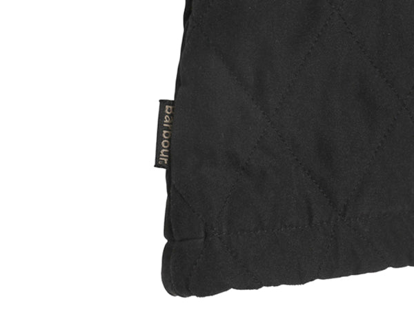 バブアー シェイプド マイクロファイバー キルト ショート ジャケット レディース M / 中綿 キルティング ブルゾン ハーフ コート ブラック