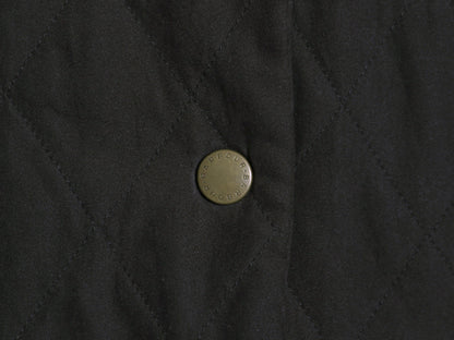 バブアー シェイプド マイクロファイバー キルト ショート ジャケット レディース M / 中綿 キルティング ブルゾン ハーフ コート ブラック