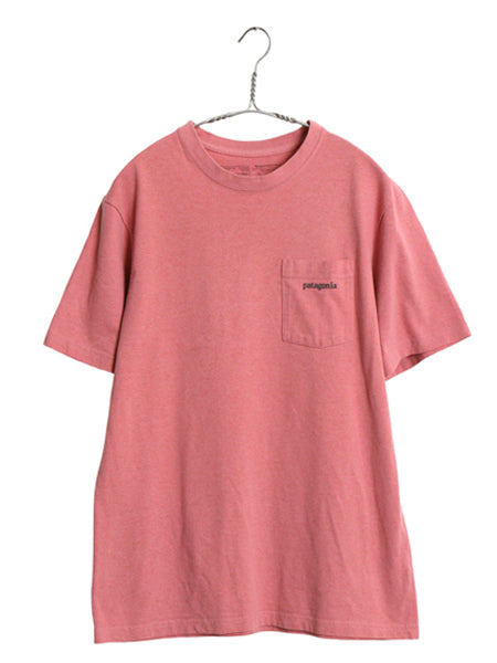 パタゴニア ポケット付き 両面 プリント 半袖 Tシャツ メンズ S 19年製 アウトドア ポケT バックプリント カットソー グラフィック アート