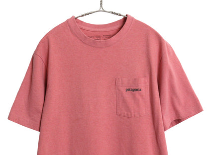 パタゴニア ポケット付き 両面 プリント 半袖 Tシャツ メンズ S 19年製 アウトドア ポケT バックプリント カットソー グラフィック アート