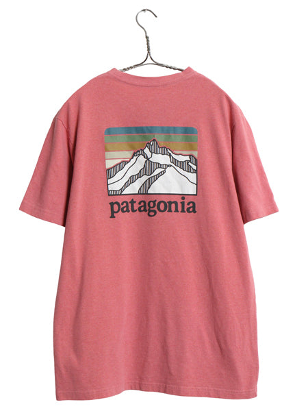 パタゴニア ポケット付き 両面 プリント 半袖 Tシャツ メンズ S 19年製 アウトドア ポケT バックプリント カットソー グラフィック アート