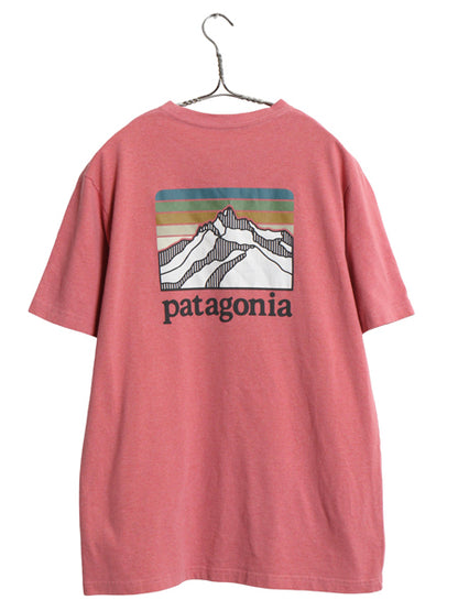 パタゴニア ポケット付き 両面 プリント 半袖 Tシャツ メンズ S 19年製 アウトドア ポケT バックプリント カットソー グラフィック アート