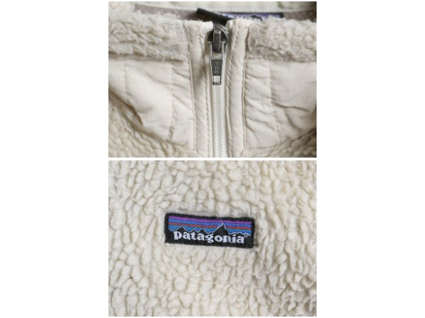パタゴニア クラシック レトロX ジャケット レディース M 10年製 パイル フリース ボア フルジップ ハイネック 廃盤 ナチュラル アウトドア