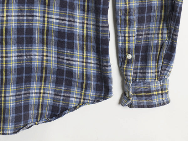 00s ラルフローレン 長袖 ボタンダウン ヘビー フランネル シャツ メンズ L オールド ポロ チェック CLASSIC FIT ネルシャツ ワンポイント