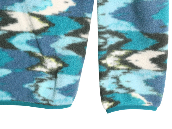 パタゴニア 総柄 ライトウェイト シンチラ スナップT レディース M 古着 17年製 フリース プルオーバー ジャケット ブルゾン マルチカラー