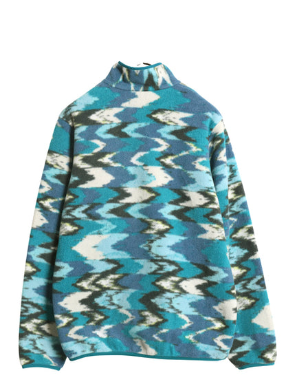 パタゴニア 総柄 ライトウェイト シンチラ スナップT レディース M 古着 17年製 フリース プルオーバー ジャケット ブルゾン マルチカラー