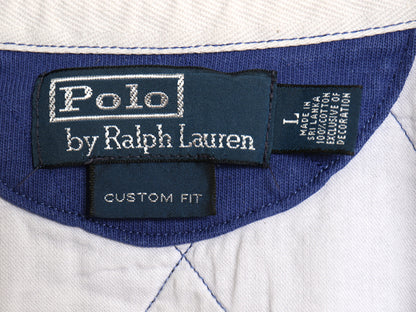 00s ポロ ラルフローレン 長袖 ラガーシャツ メンズ L / オールド CUSTOM FIT  長袖シャツ ラグビー ワンポイント ポニー スリム ツートン