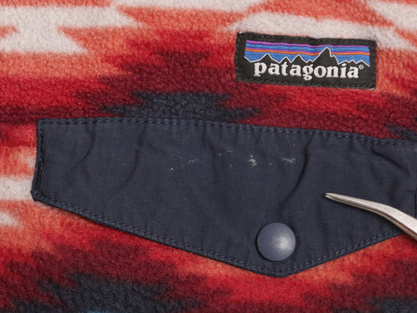 パタゴニア 総柄 ライトウェイト シンチラ スナップT レディース XL / 古着 15年製 フリース プルオーバー ジャケット ブルゾン ネイティブ