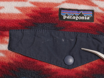 パタゴニア 総柄 ライトウェイト シンチラ スナップT レディース XL / 古着 15年製 フリース プルオーバー ジャケット ブルゾン ネイティブ