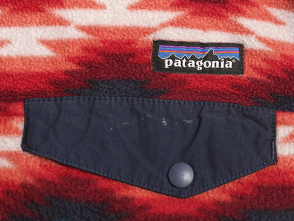 パタゴニア 総柄 ライトウェイト シンチラ スナップT レディース XL / 古着 15年製 フリース プルオーバー ジャケット ブルゾン ネイティブ