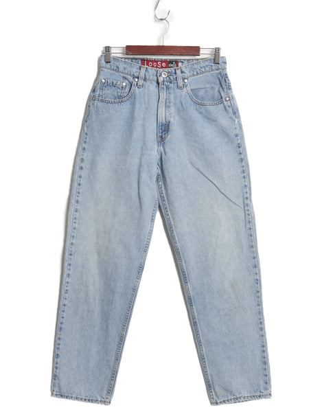 90s USA製 リーバイス シルバータブ デニム パンツ レディース M メンズ 実寸 29 31 オールド ルーズ バギー テーパード ジーパン ジーンズ