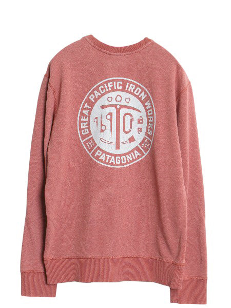 パタゴニア 両面 プリント クルーネック スウェット メンズ M 15年製 アウトドア グラフィック 長袖 Tシャツ ロンT カットソー 裏起毛なし