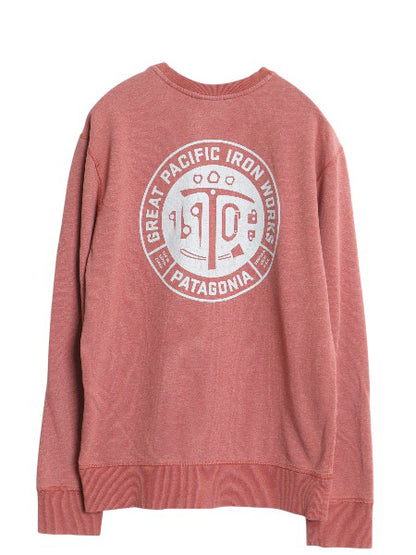 パタゴニア 両面 プリント クルーネック スウェット メンズ M 15年製 アウトドア グラフィック 長袖 Tシャツ ロンT カットソー 裏起毛なし