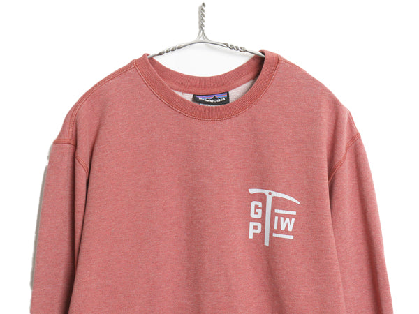 パタゴニア 両面 プリント クルーネック スウェット メンズ M 15年製 アウトドア グラフィック 長袖 Tシャツ ロンT カットソー 裏起毛なし